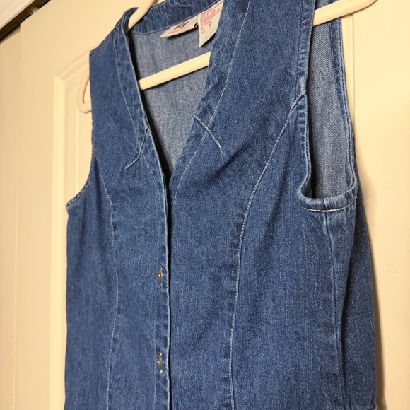 Faded Glory Denim Sleeveless Button-Down Dress - Picture 3 of 7